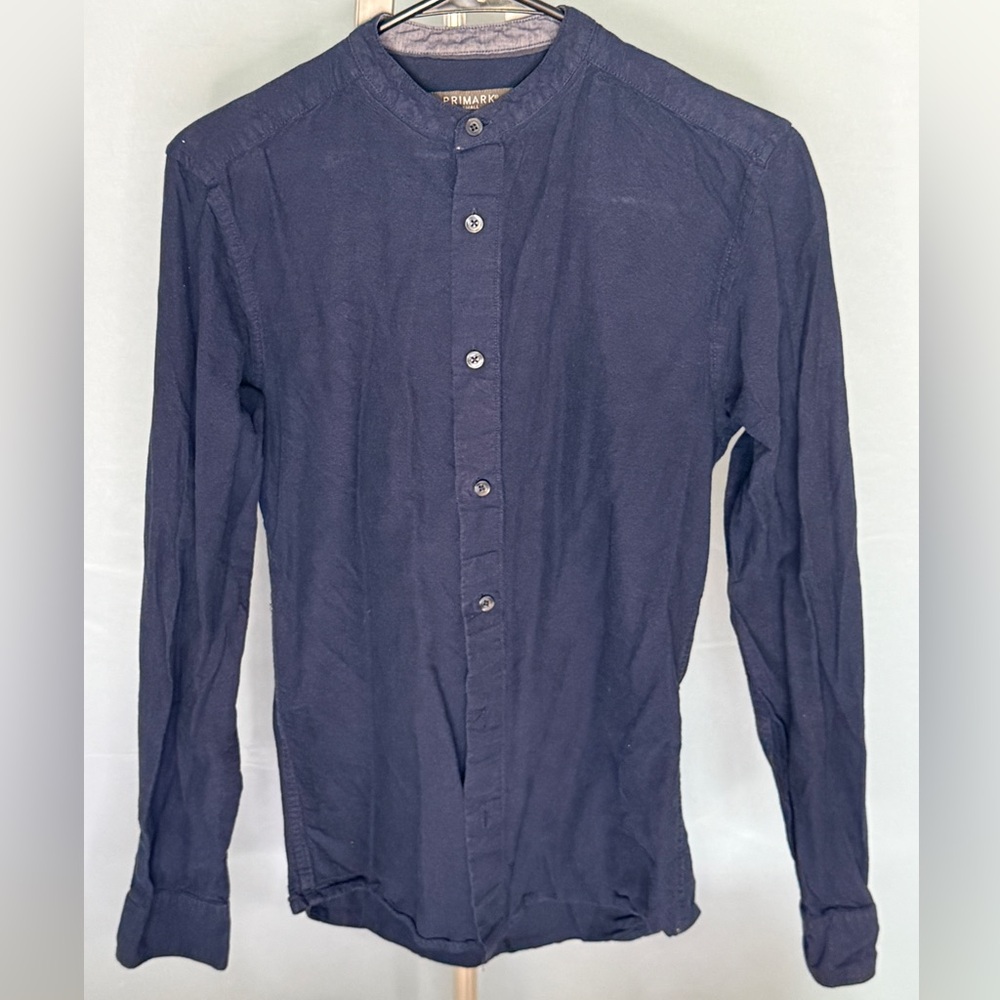 Primark Men's Dark Blue Casual Shirt